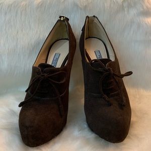 Prada suede ankle booties.